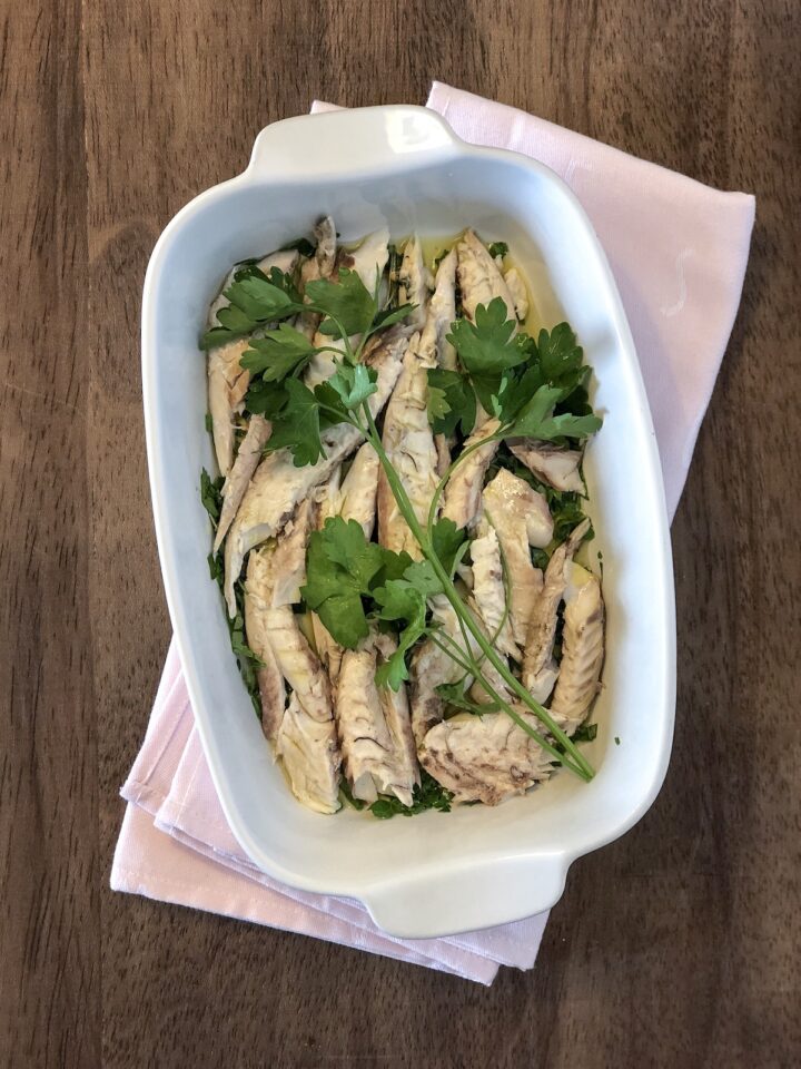 How to preserve fresh mackerel at home Marta in the jar