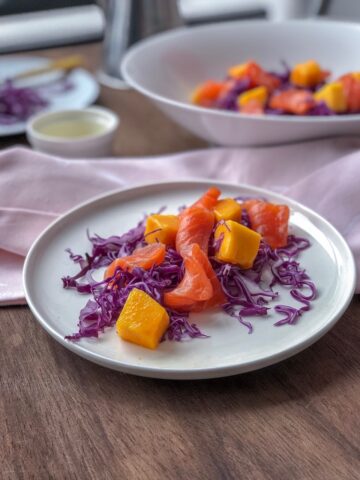 Healthy summer meals: Salmon cabbage and mango salad