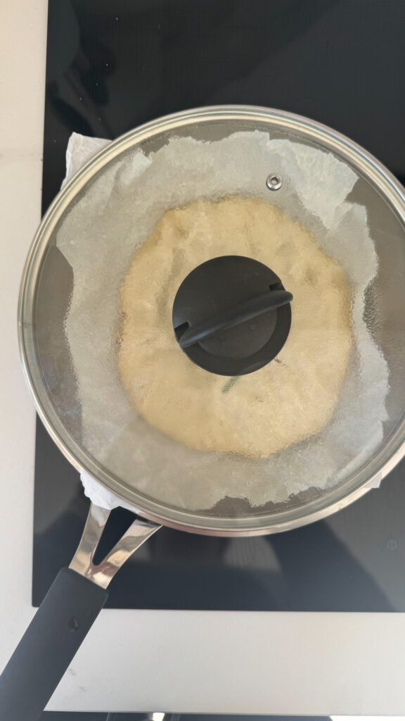 quick gluten-free bread in a pan