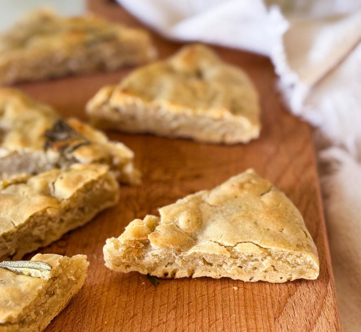 Quick gluten-free focaccia bread 