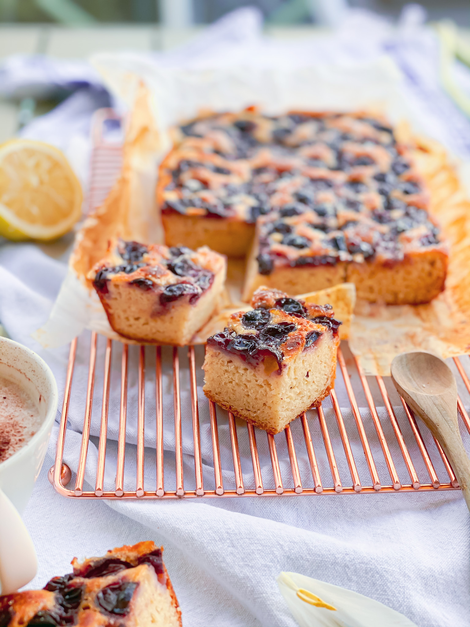 Gluten-free grapes focaccia bread
