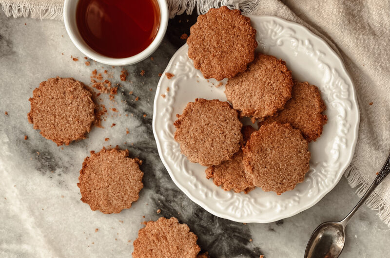 Gluten-free chestnut cookies (thin +chewy) 