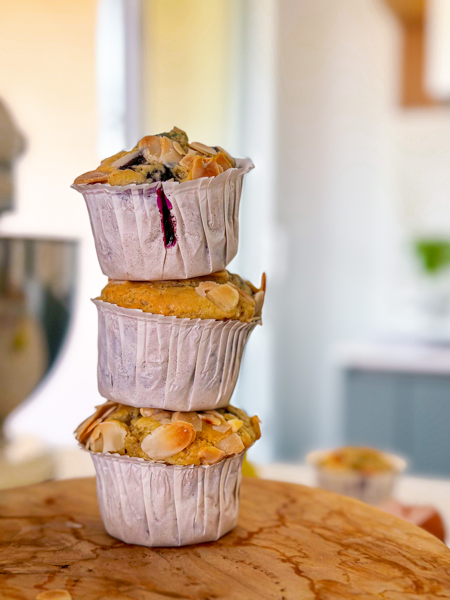 Gluten-free Blueberries and almonds muffins - Marta in the jar