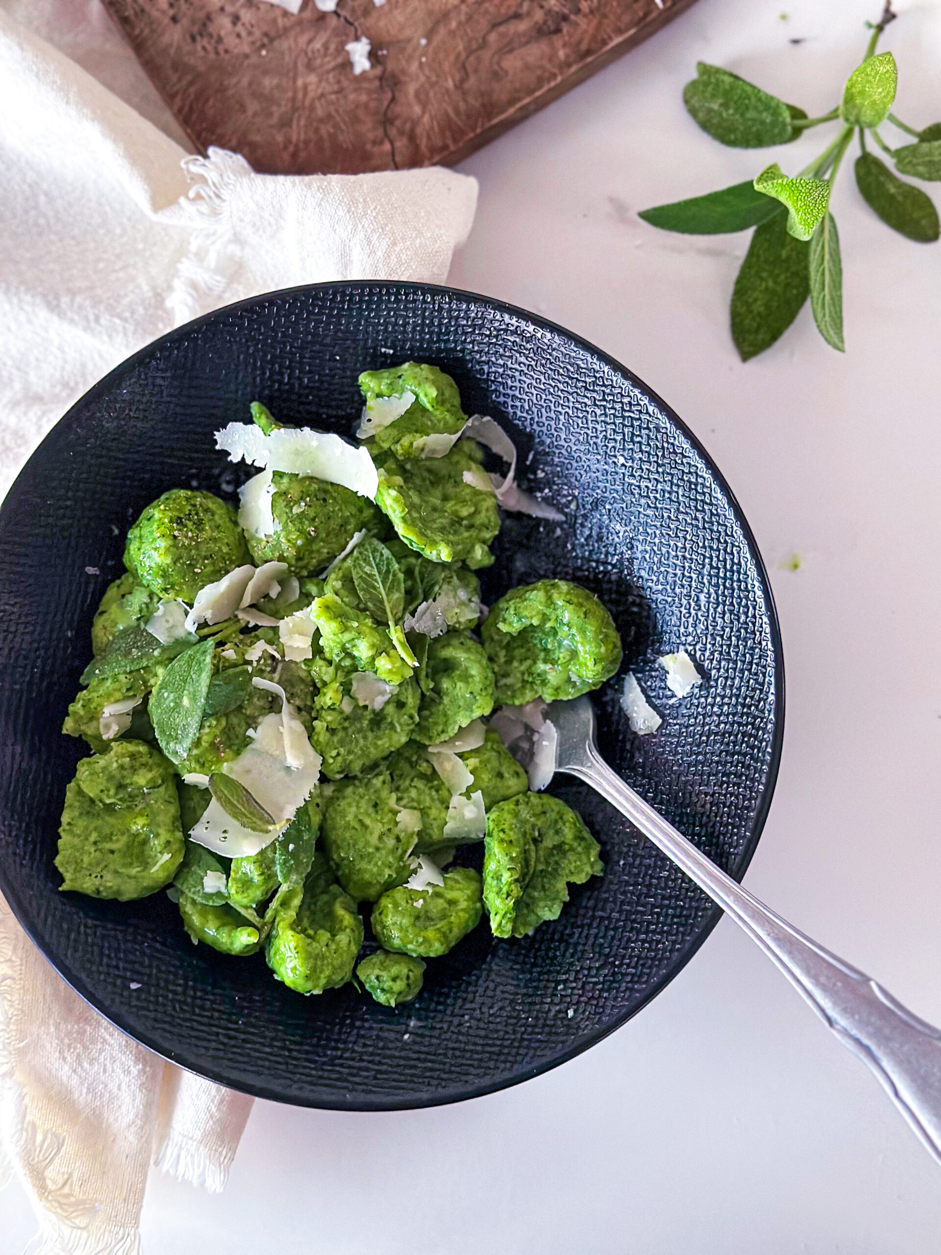 Glutenfree spinach gnocchi Marta in the jar