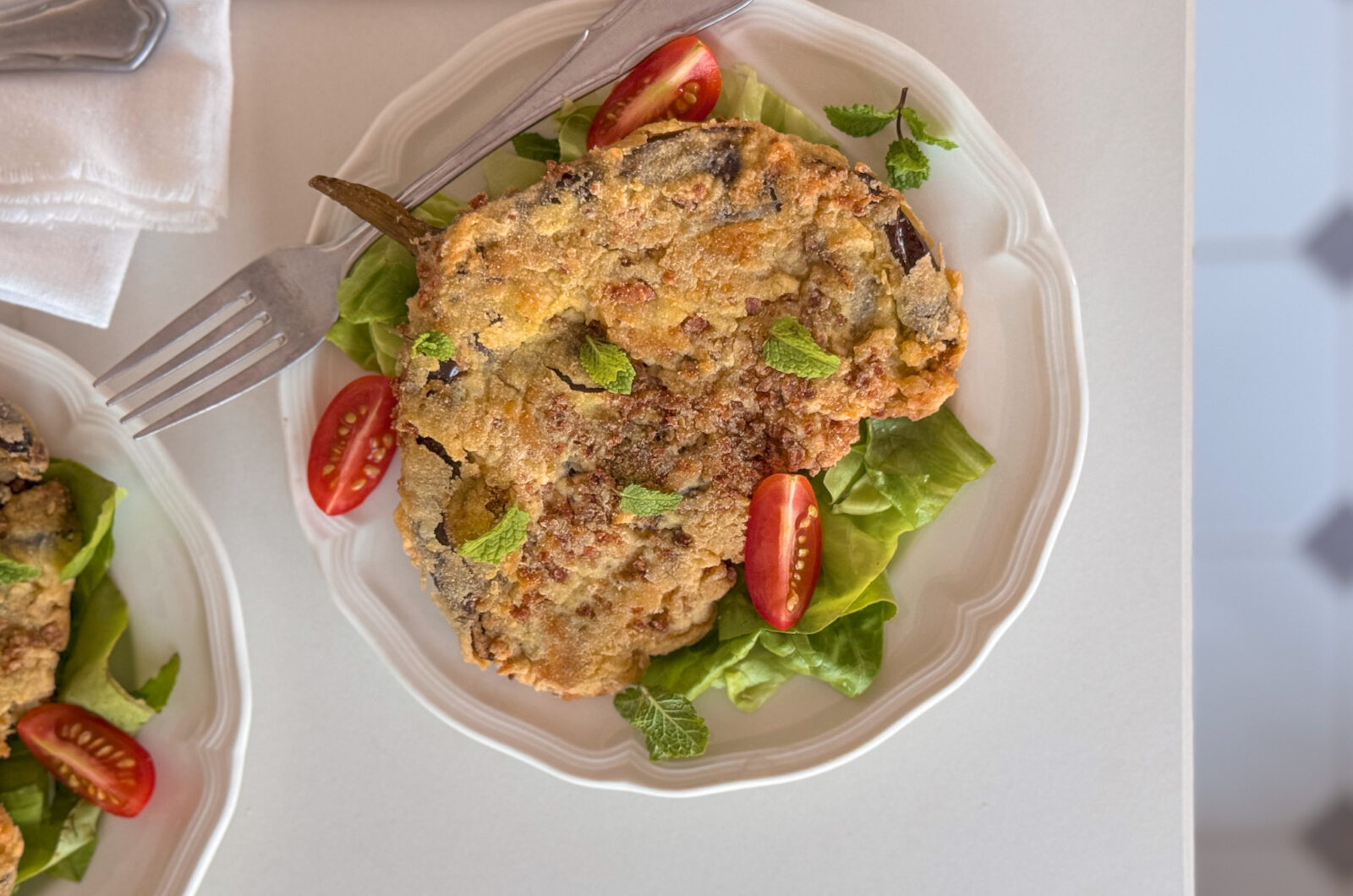 Gluten-free eggplant schnitzel