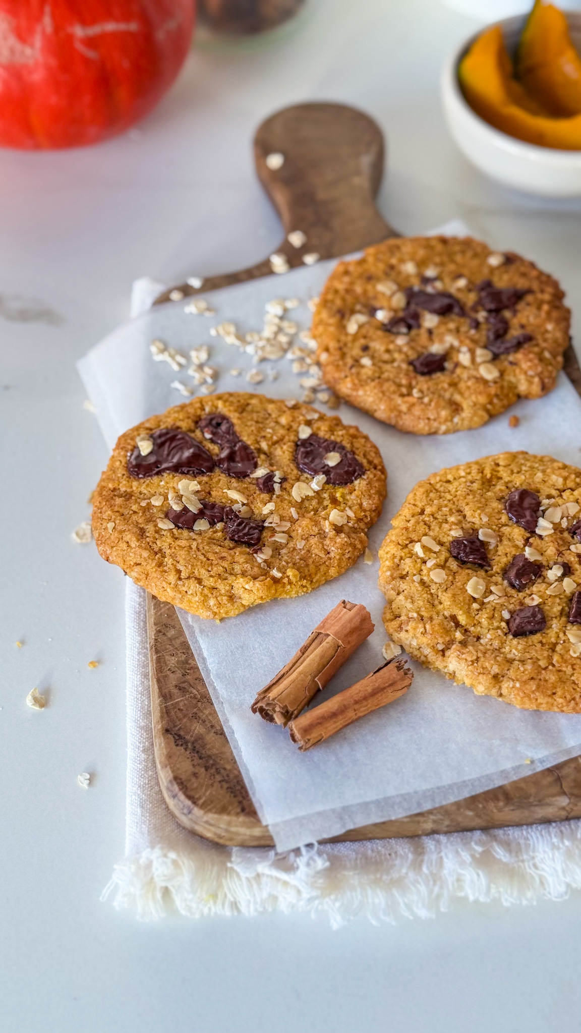 Gluten-free chocolate chip pumpkin cookies