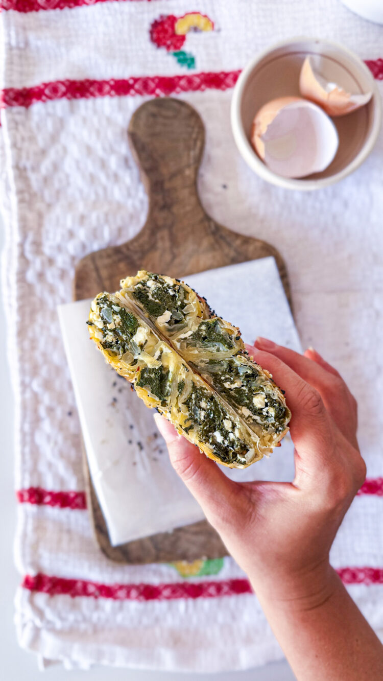 rice paper spanakopita
